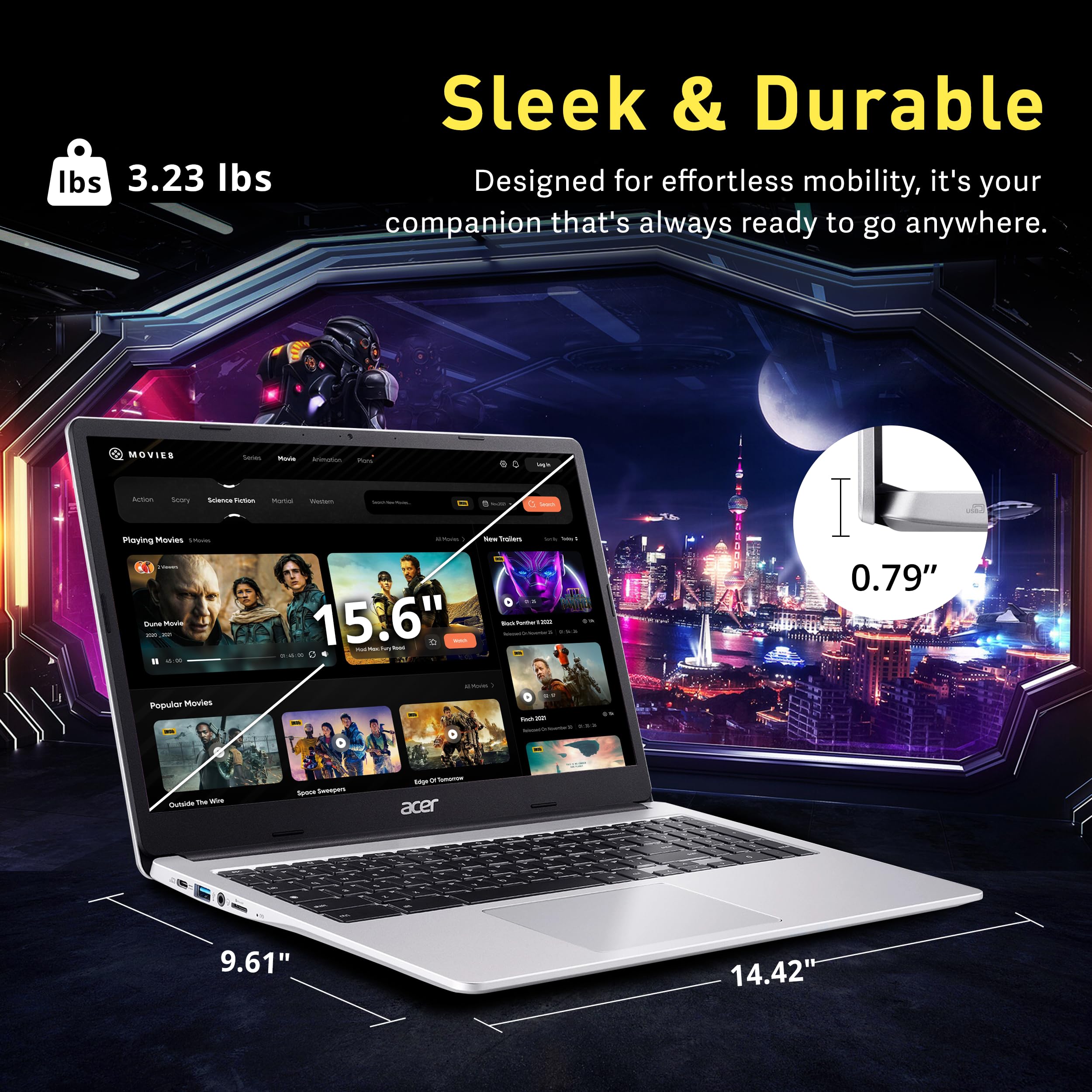 Acer Chromebook 315 Laptop With Full HD Display