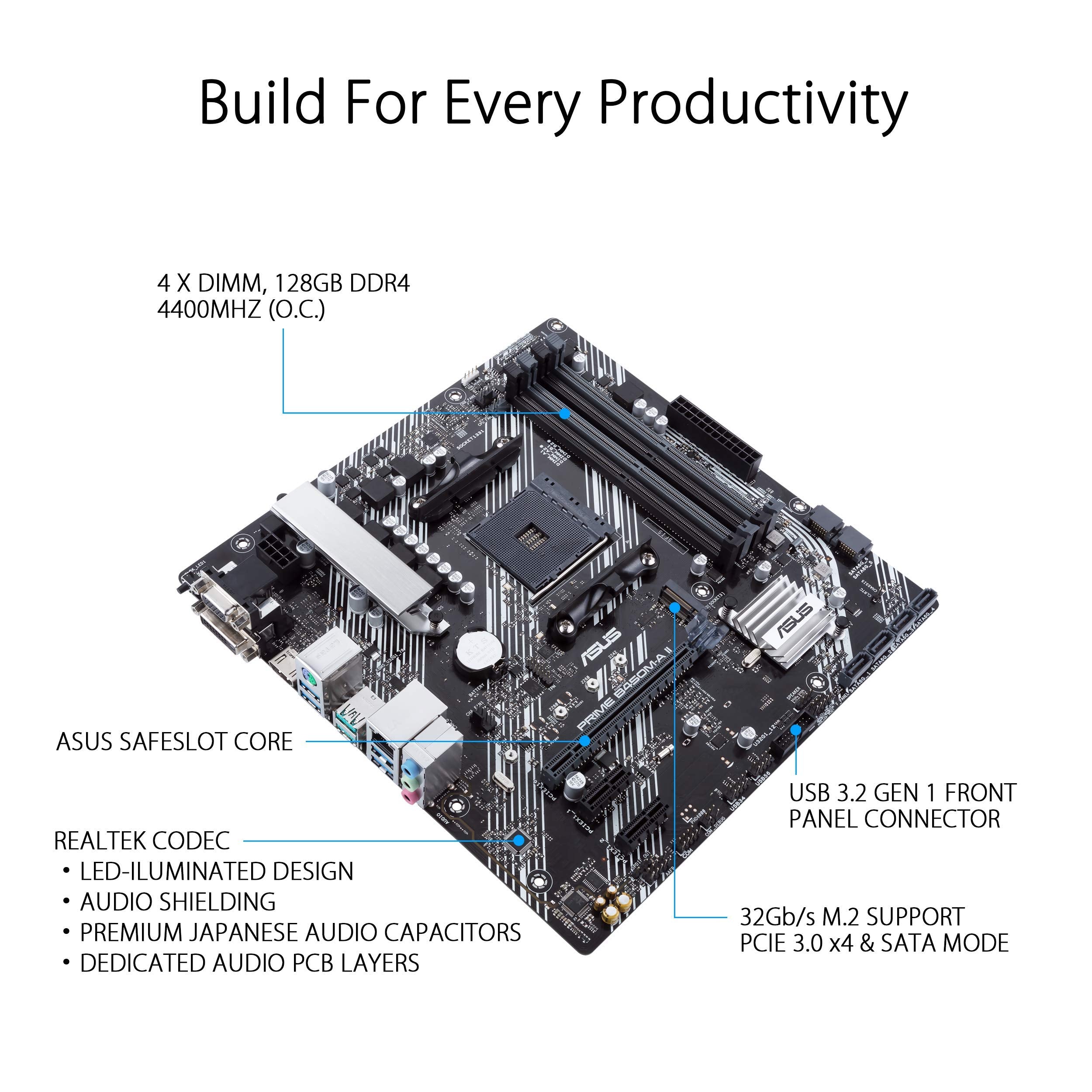 ASUS Prime B550M-A WiFi II Motherboard with PCIe 4.0