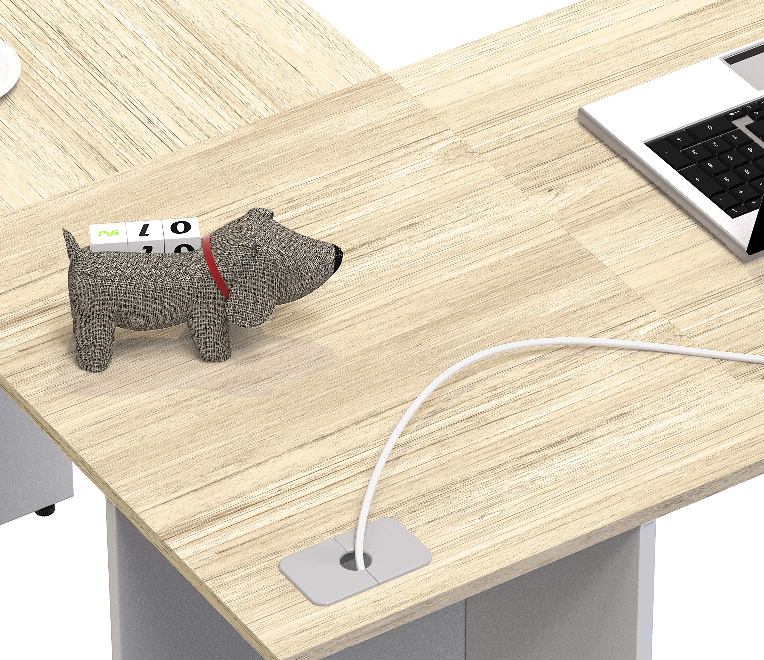 L Shaped Home Office Desk with Storage Solutions