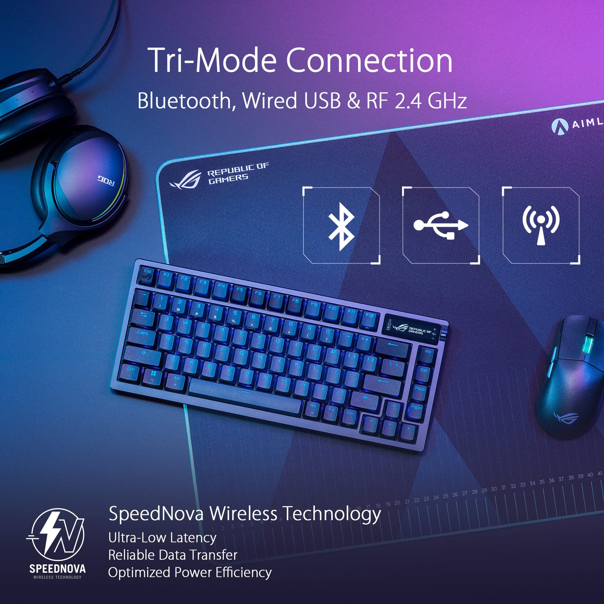 ASUS ROG Azoth Wireless Custom Gaming Keyboard Benefits